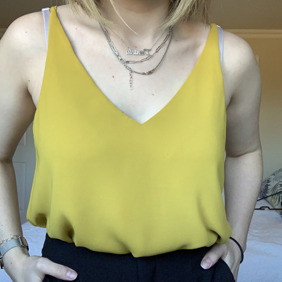 YELLOW V NECK CAMISOLE - Picture 7 of 14